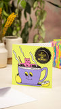 Lush It Could Be Worse greetings card with pin badge, UK version