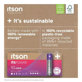 itson Itspower 10 AAA Alkaline Battery   10 per pack