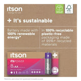 itson Itspower 8 AA Alkaline Battery   8 per pack