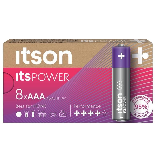 itson Itspower 8 AAA Alkaline Battery   8 per pack