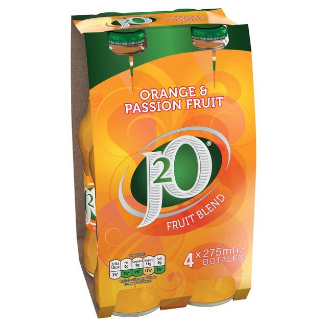 J2O Orange &amp;amp; Passion Fruit   4 x 275ml