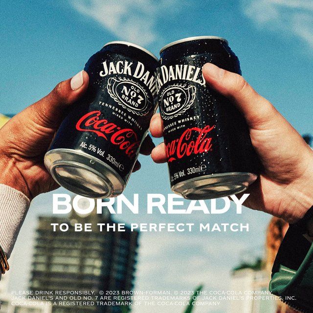 Jack Daniel's &amp;amp; Coca-Cola Zero Sugar   330ml