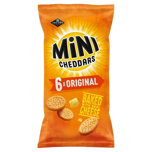 Jacob's Mini Cheddars Original Baked Snacks Multipack 6 csomagonként