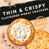 Jacob's Savours Bakes Salt &amp;amp; Cracked Black Pepper Crackers   200g