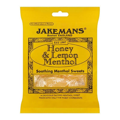 Holland & Barrett Jakemans Honning & Sitron Lindrende Mentolsøtsaker 73g Pose- Kjøp online hos McGrocer