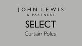 John Lewis eyelet curtain pole with disc finial 25mm (British brand)