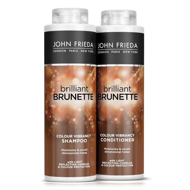 John Frieda Brilliant Brunette Moisturising Shampoo &amp;amp; Conditioner   2 x 500ml