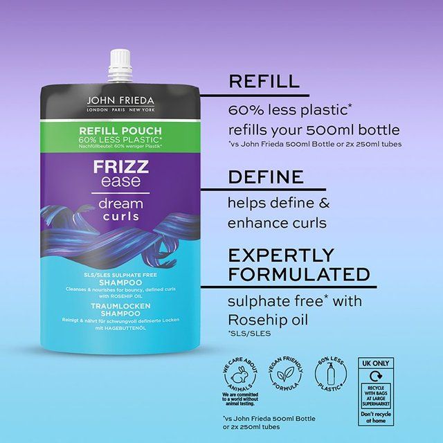 John Frieda Dream Curls Shampoo 500ml Refil   500ml