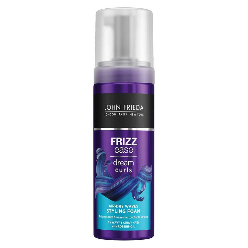 John Frieda Frizz Ease Dream Curls Air Dry Waves Styling Foam 150ml for Naturally Wavy Hair