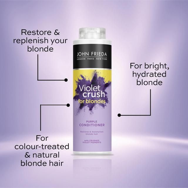 John Frieda Sheer Blonde Correcting Purple Conditioner   500ml