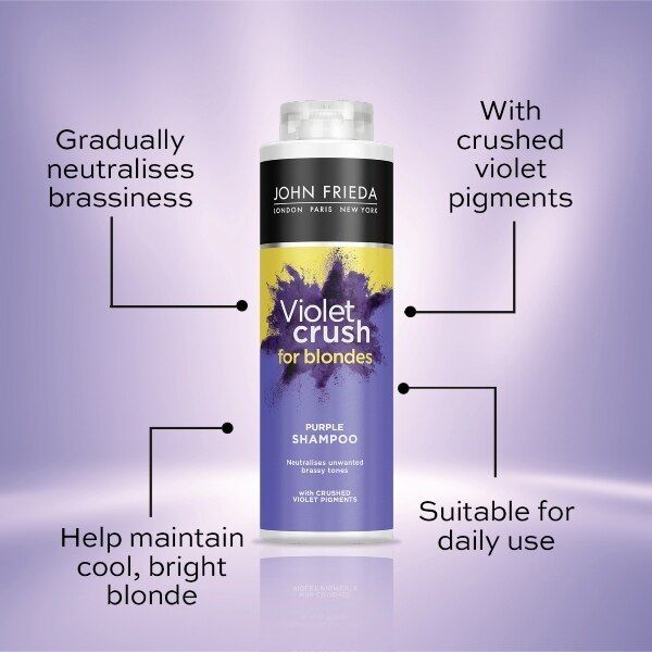 John Frieda Violet  Tone Correcting Purple Shampoo  500Ml