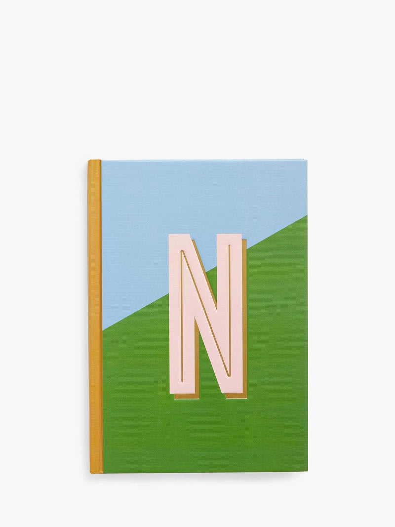 John Lewis A5 Colour Block Initial Notebook