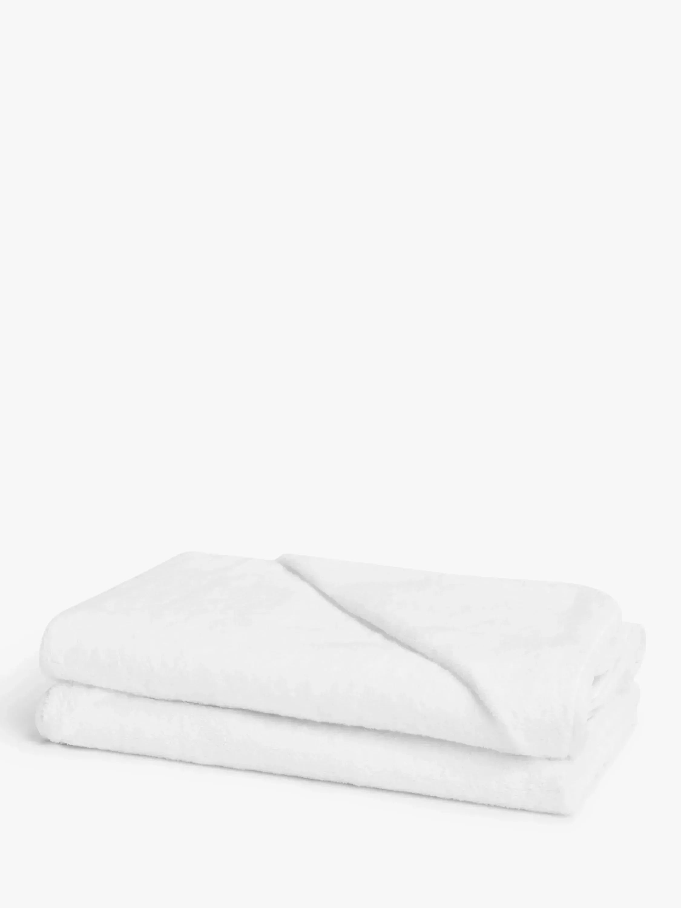 John Lewis ANYDAY hupulliset pyyhkeet, 2 kpl pakkaus, valkoinen