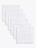 John Lewis ANYDAY Muslin Squares, 6 kpl pakkaus, valkoinen