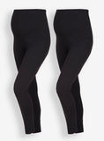 JOJO MAMAN B&amp;Eacute;B&amp;Eacute; 2 Pack Cotton Rich Maternity Leggings L