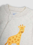 JOJO MAMAN B&Eacute;B&Eacute; Giraffe Applique Zip Sleepsuit Opp til 3 mnd