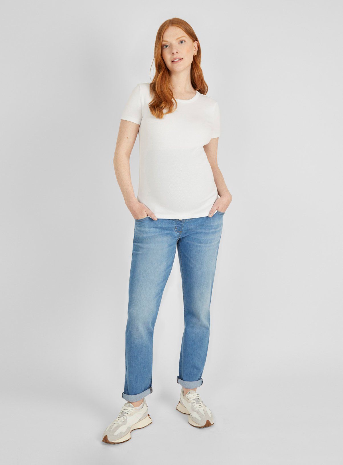 JOJO MAMAN B&amp;Eacute;B&amp;Eacute; Slim Boyfriend Maternity Jeans 12