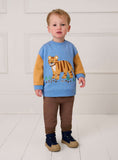 JOJO MAMAN B&Eacute;B&Eacute; Tiger Applique Sweatshirt &amp; Joggersett 6-7 år