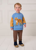 JOJO MAMAN B&Eacute;B&Eacute; Tiger Applique Sweatshirt &amp; Joggersett 6-7 år