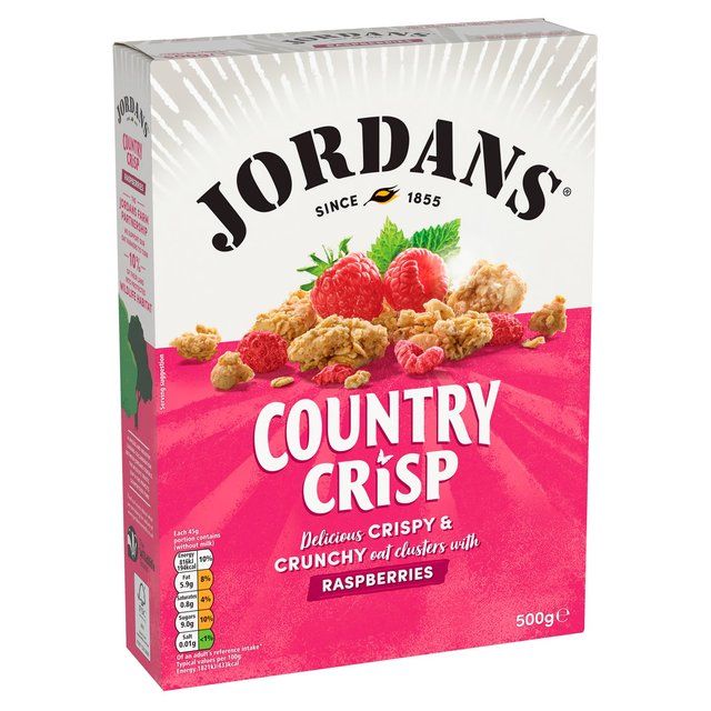 Jordans Country Crisp Raspberry Breakfast Cereal   500g