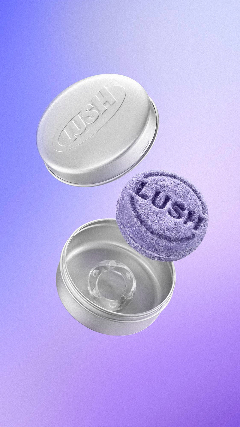 Lush Jumping Juniper solid shampoo bar, imported from the UK