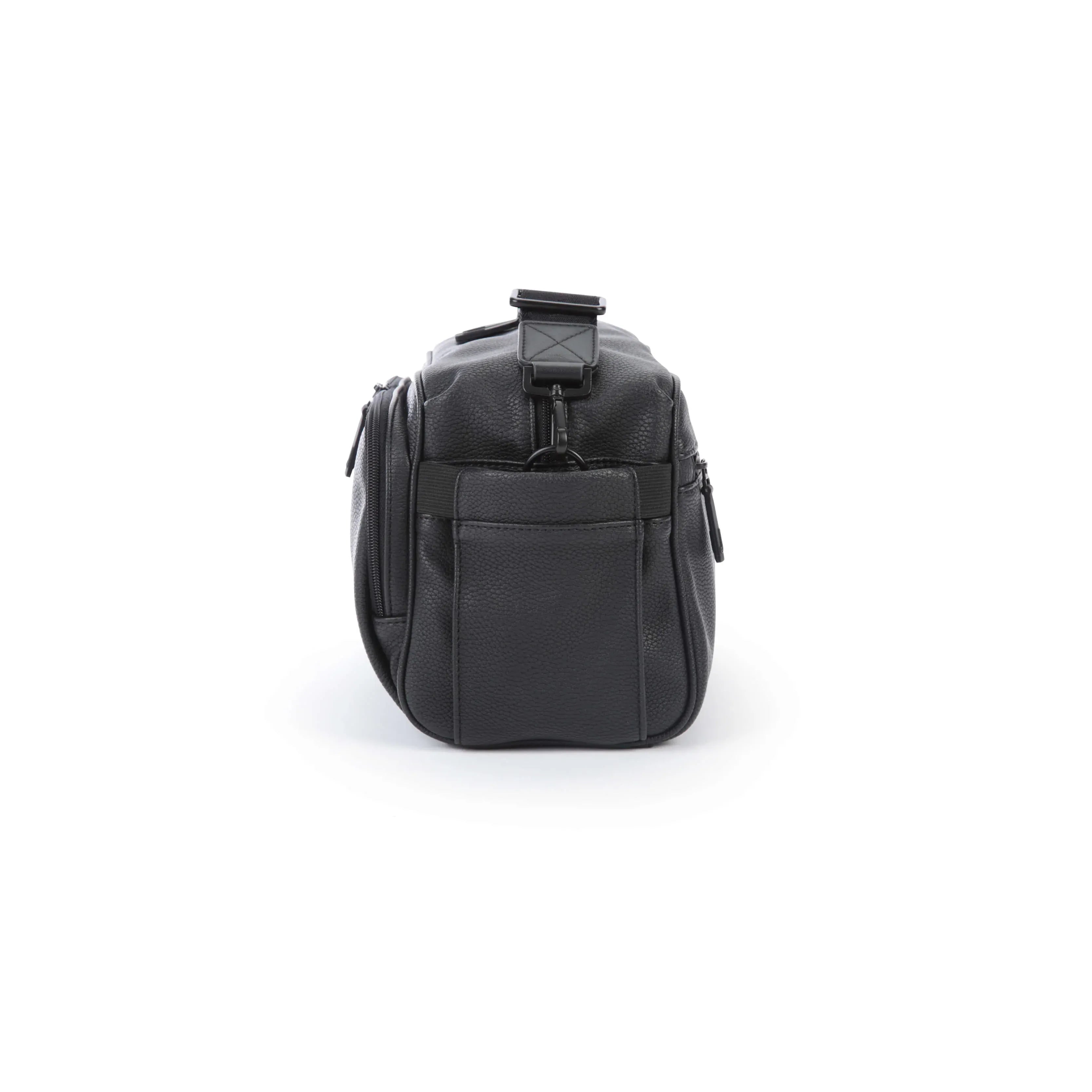 Junior Jones changing bag black faux leather with swaddles, UK version