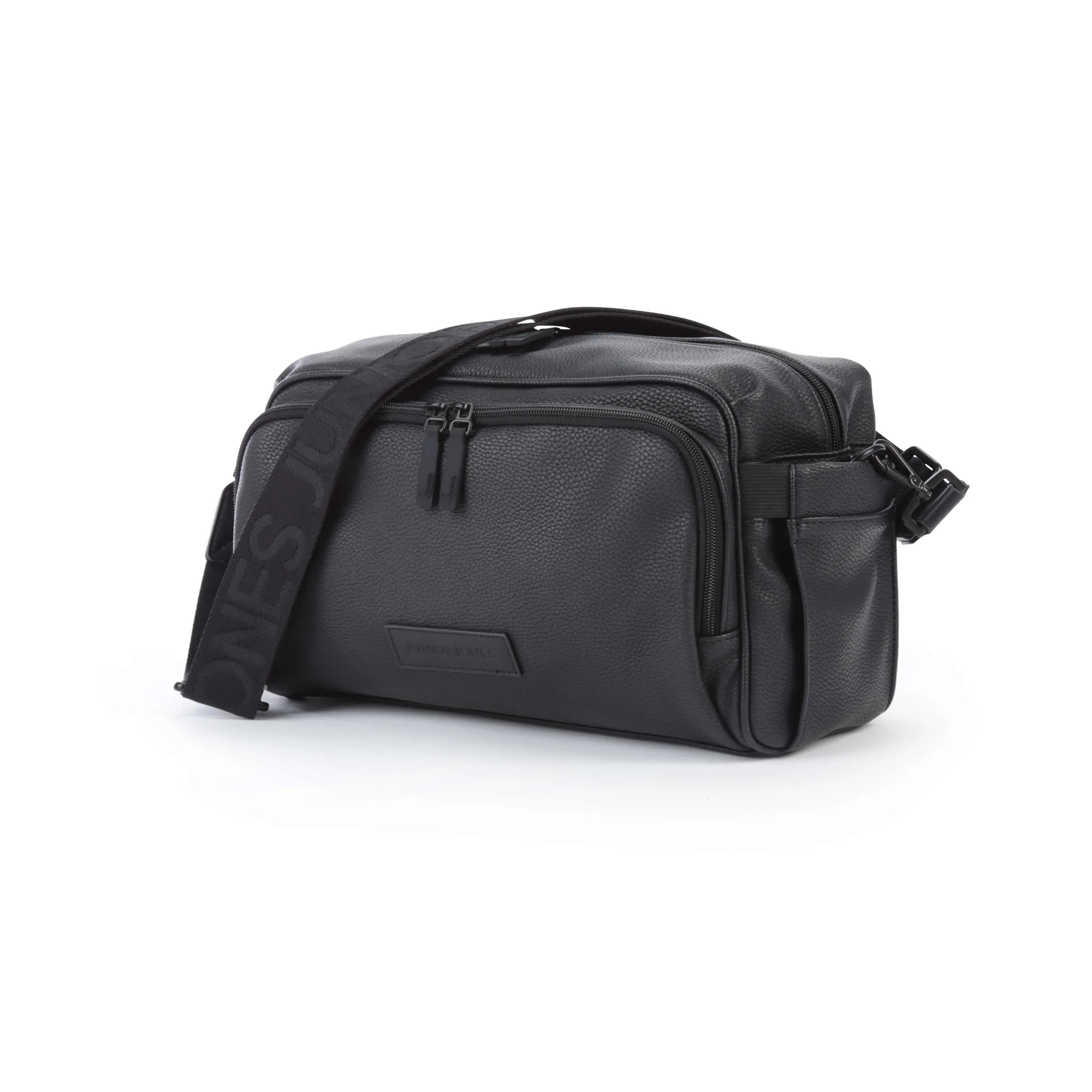 Junior Jones changing bag black faux leather with swaddles, UK version