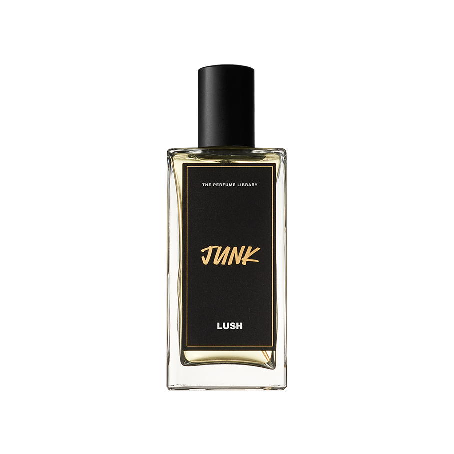Lush Junk perfume with blackcurrant, rosemary and sage (British brand)