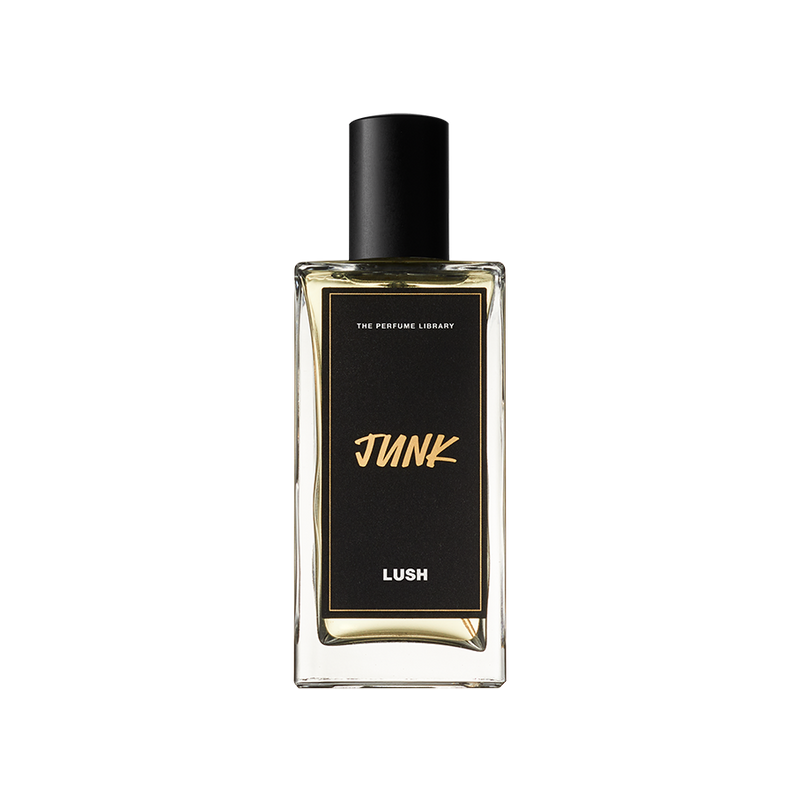 Lush Junk perfume with blackcurrant, rosemary and sage (British brand)