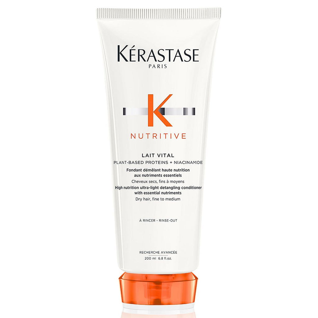 Kérastase Nutritive Ultra-Light Conditioner for tørt hår med Niacinamid, Leave-In Conditioning Treatment, Lait Vital, 200ml
