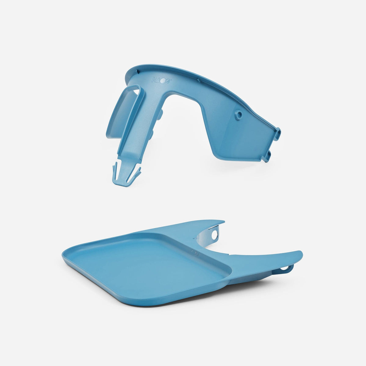 KAOS Klapp safety rail and tray in Swedish Blue, UK version