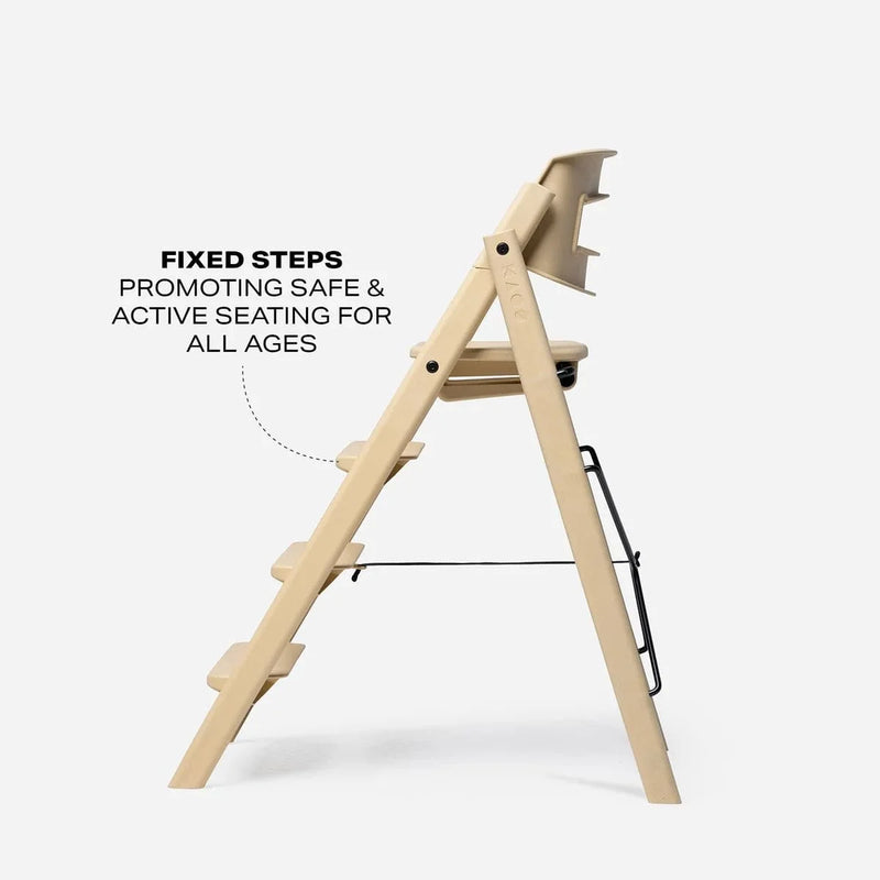 KAOS Klapp highchair Desert Sand with recycled plastic, UK version