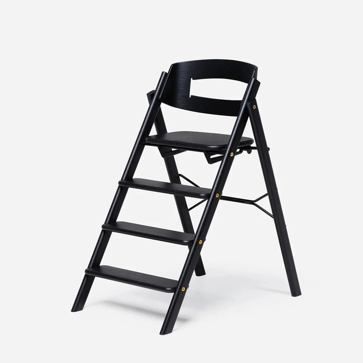 KAOS Klapp highchair in Majestic Oak and Black (British brand)