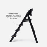 KAOS Klapp highchair in Majestic Oak and Black (British brand)