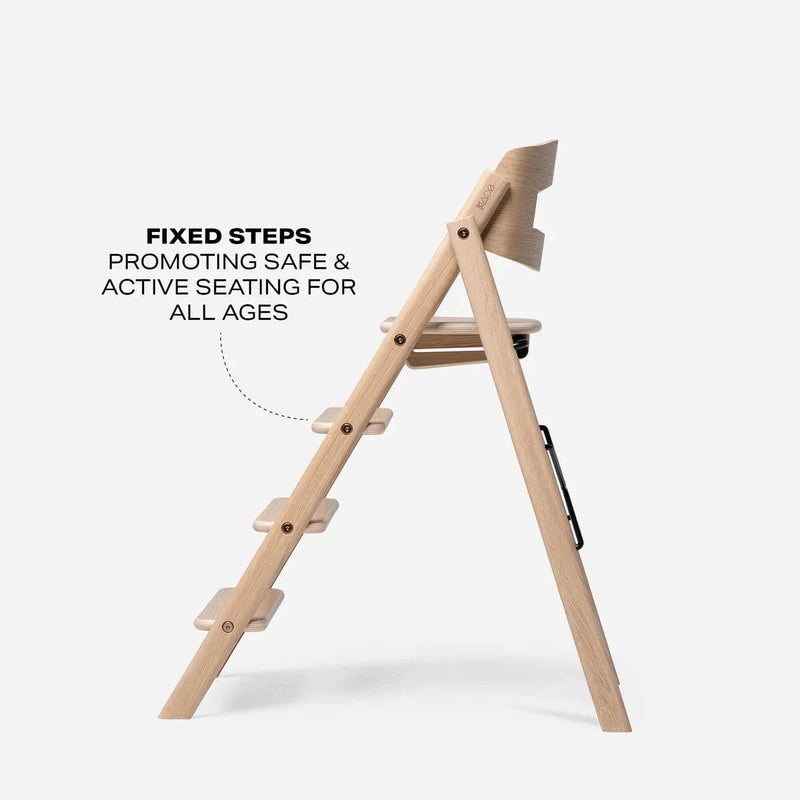 KAOS Klapp newborn highchair bundle in Majestic Oak, imported from the UK
