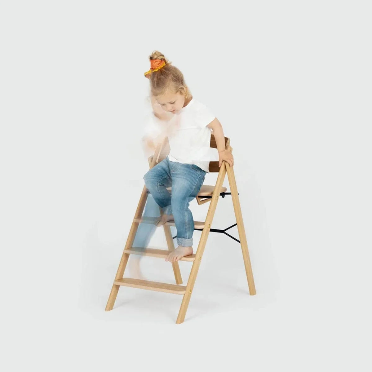 KAOS Klapp newborn highchair bundle in Majestic Oak, imported from the UK