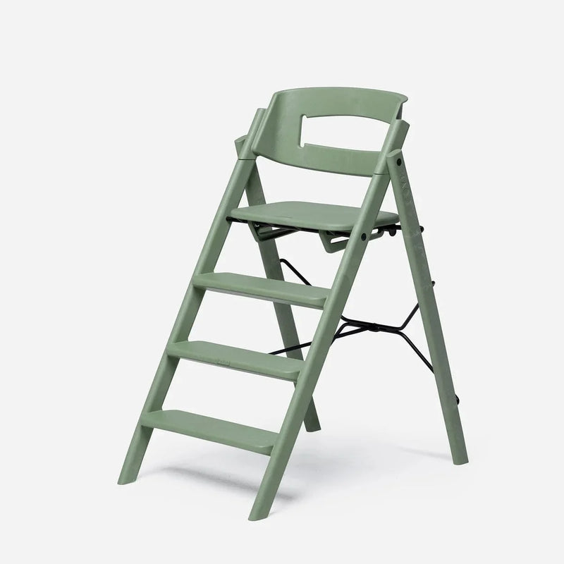 KAOS Klapp highchair bundle in Mineral Green, imported from the UK