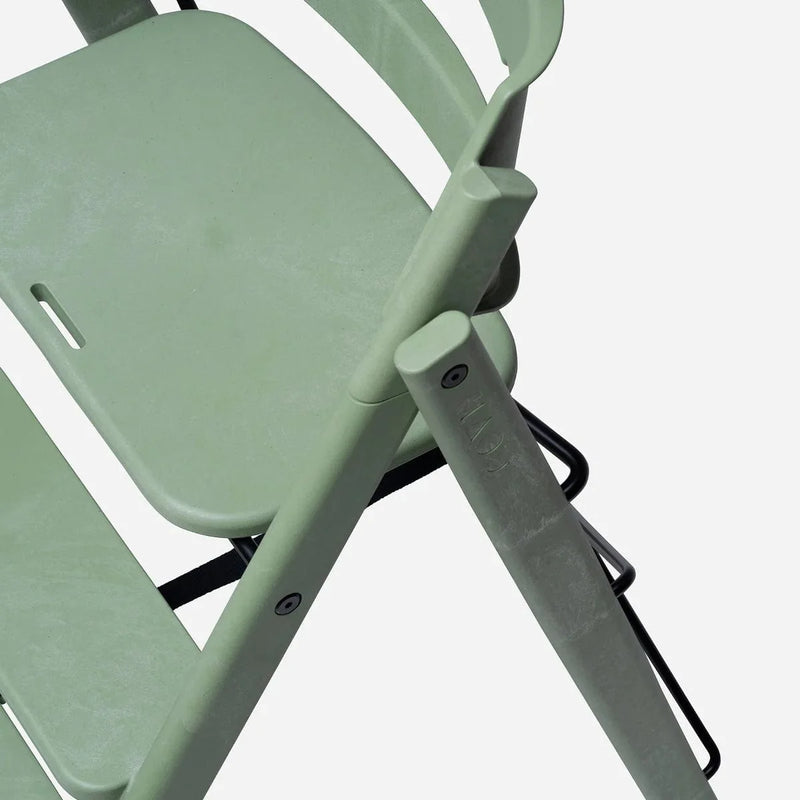 KAOS Klapp highchair bundle in Mineral Green, imported from the UK
