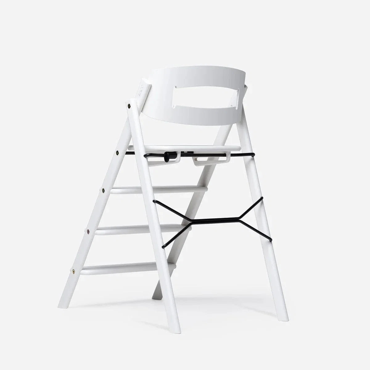 KAOS Klapp Highchair Smooth Beech White, imported from the UK
