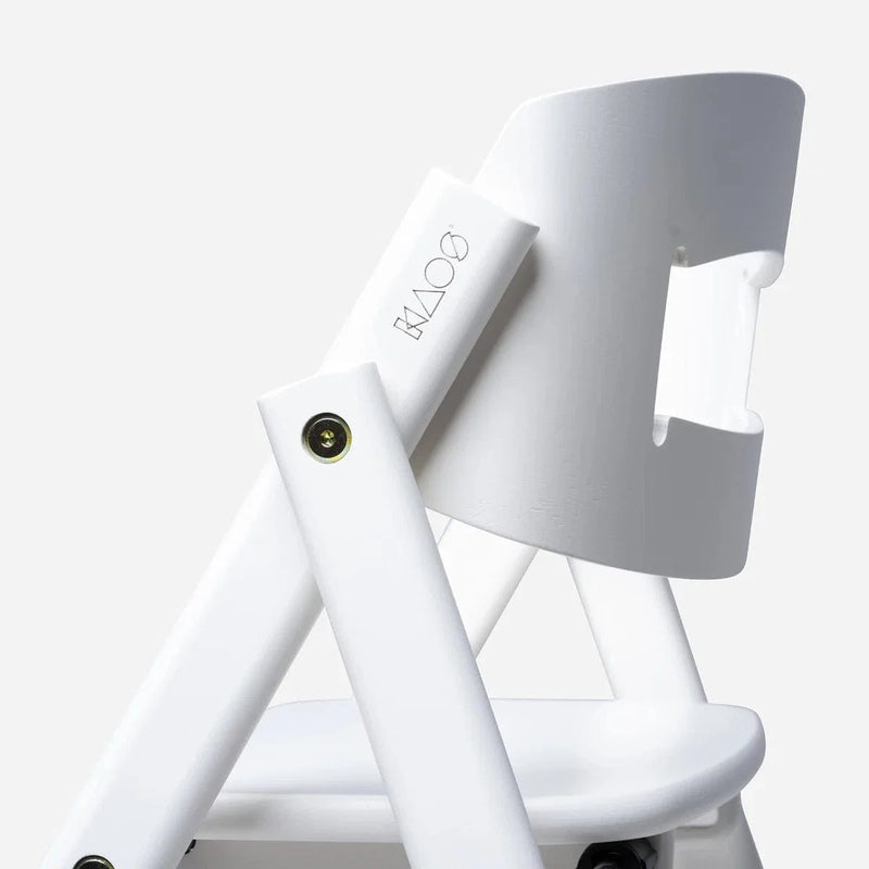 KAOS Klapp Highchair Smooth Beech White, imported from the UK