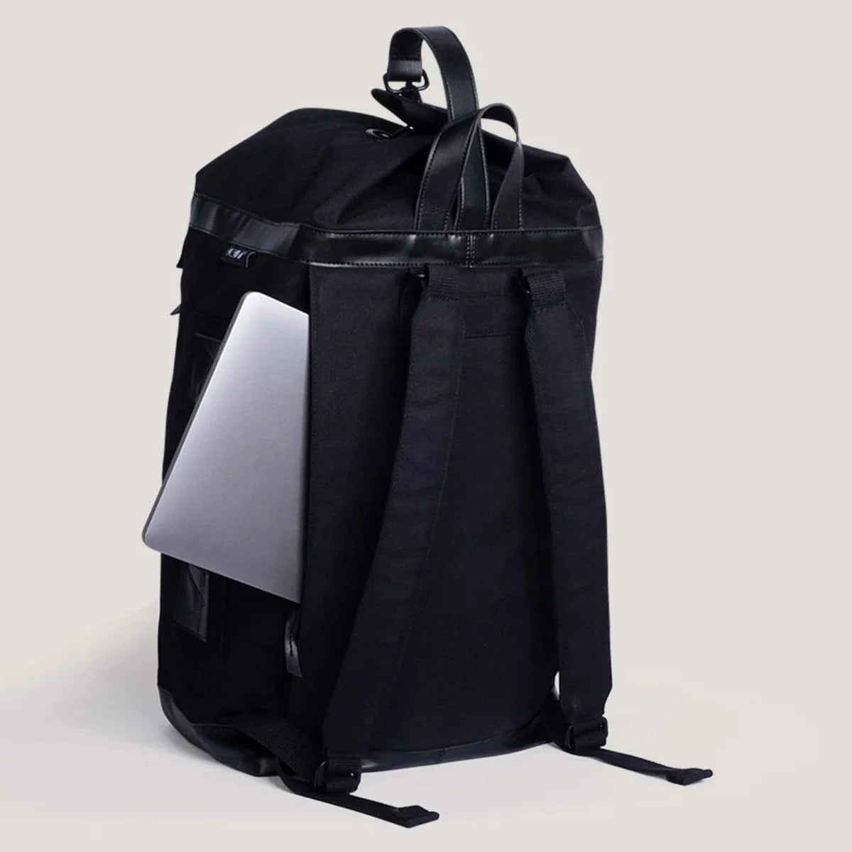KAOS weekend bag black recycled PET vegan leather - British product