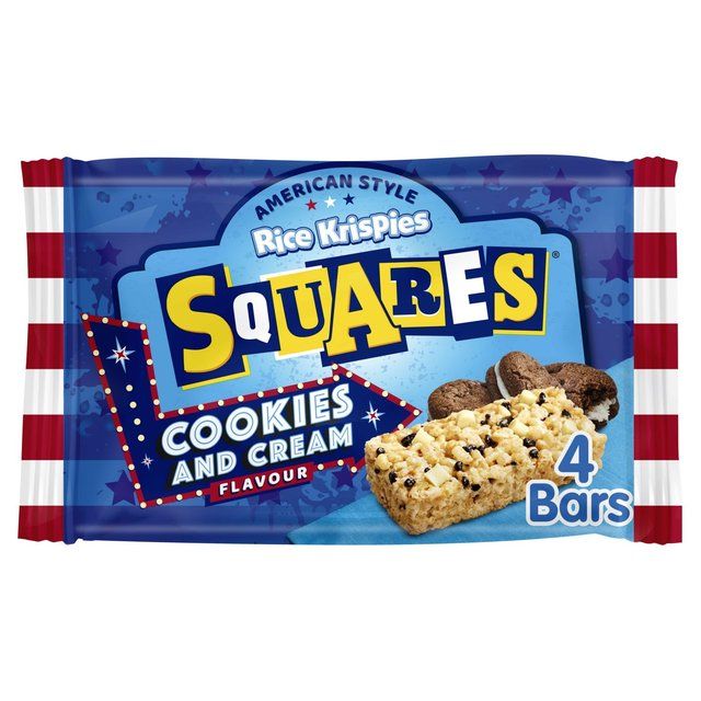 Kellogg's Rice Krispie Squares Cookies &amp; Κρέμα 4 x 34 γρ