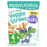 Kiddylicious Salt &amp;amp; Vinegar Veggie Straws Kids Snacks 4x12g