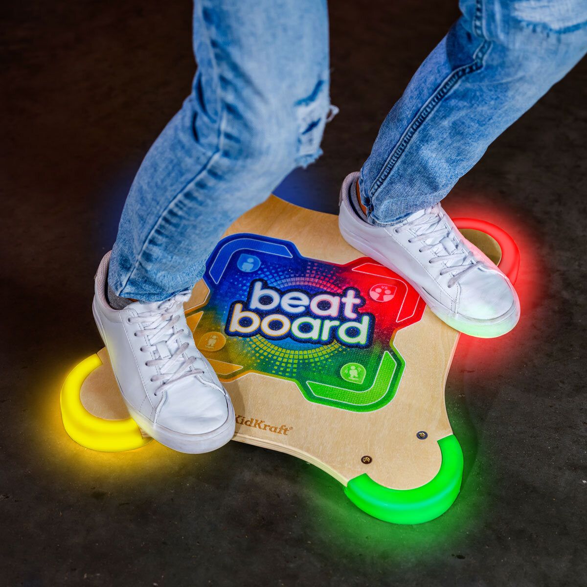 KidKraft Beat Board&amp;trade; Wooden Stand-On Balance Game with 4 Modes, Lights and Sounds (5+ Years)