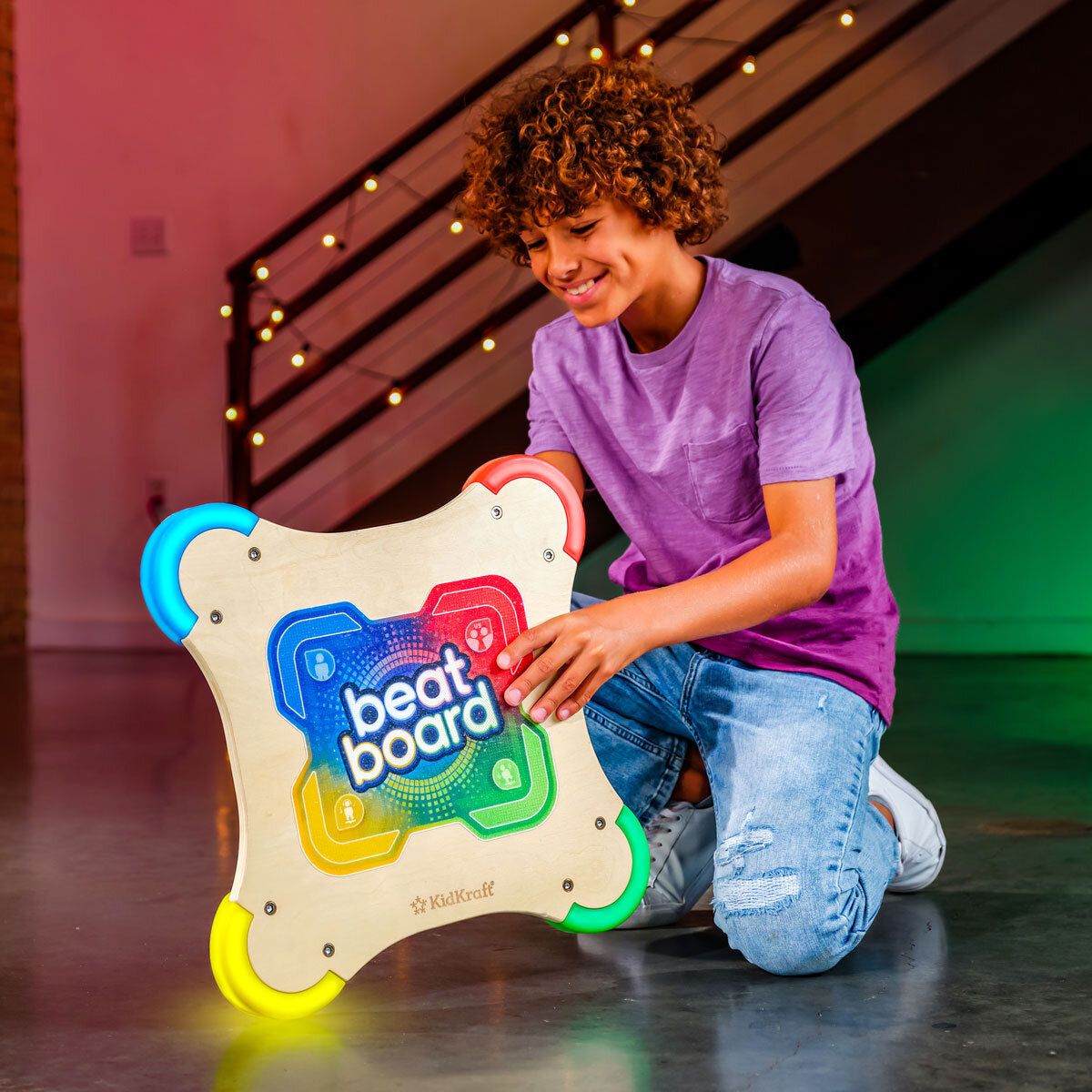 KidKraft Beat Board&amp;trade; Wooden Stand-On Balance Game with 4 Modes, Lights and Sounds (5+ Years)