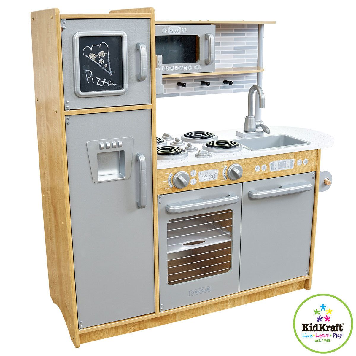 KidKraft Uptown Natural Wooden Play Kitchen - Model 53298 (3+ Years)