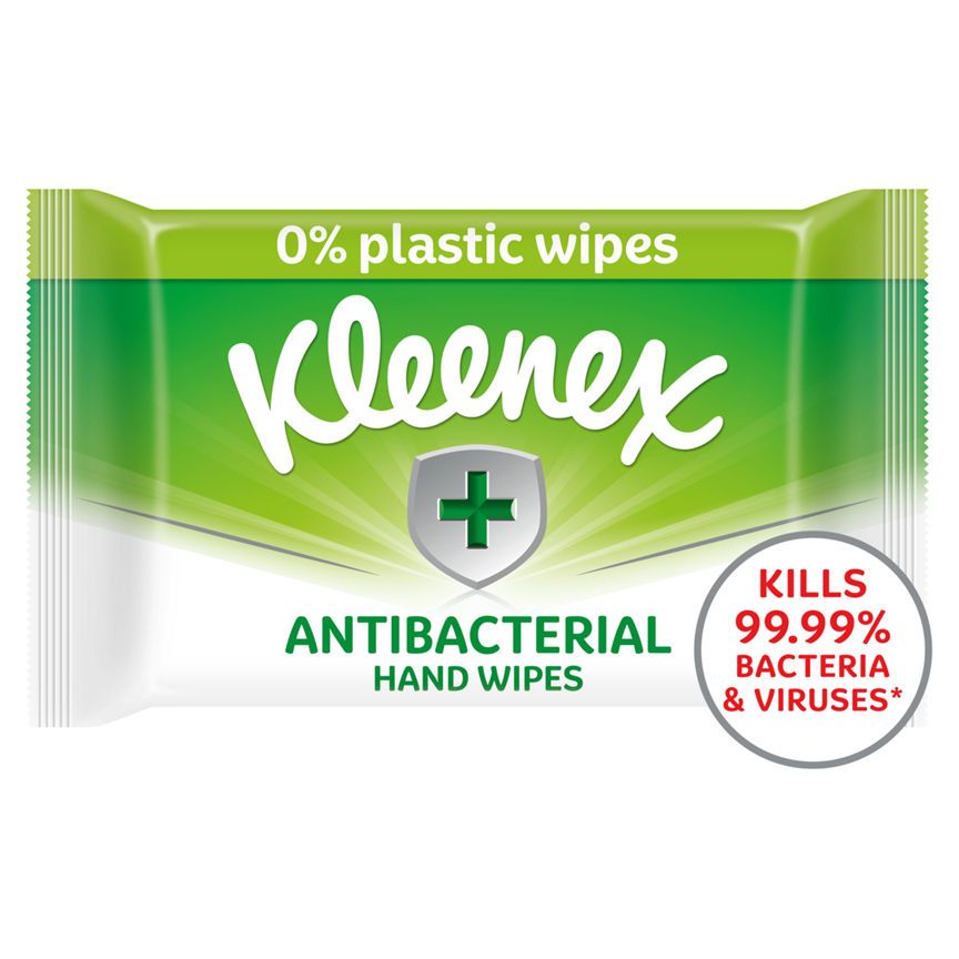 Kleenex&amp;reg; Proactive Care Antibacterial Plastic Free Hand Wipes - 36 Wipes