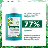 Klorane Detox Shampoo with Organic Aquatic Mint for Pollution-Exposed Hair   200ml