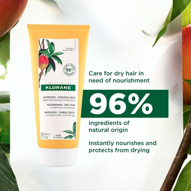 Klorane nærende balsam med mango for tørt hår 200ml