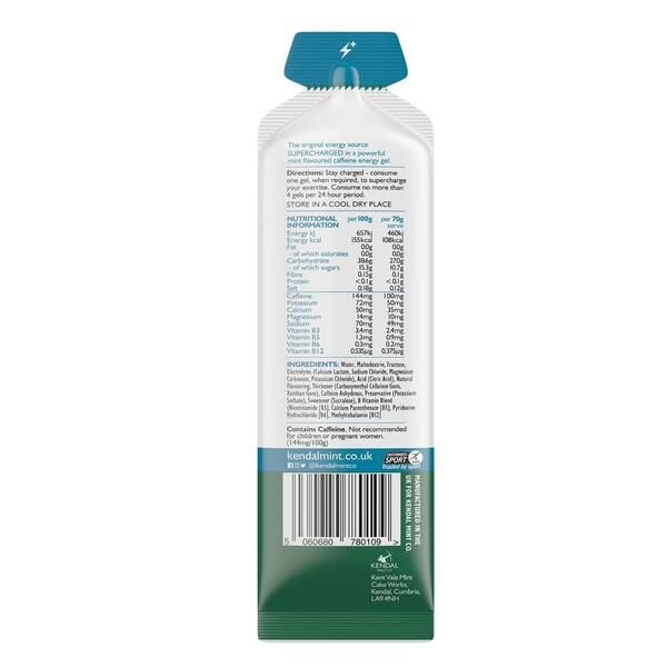 KMC NRG Gel+ menta koffein ízű köteg 48 x 70g